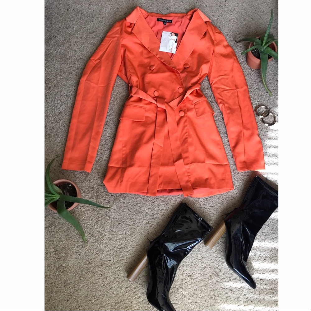 Sold/Never Worn Orange Naked Wardrobe Blazer Dress